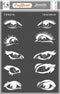 CrafTreat Eye Stencil for Art and Craft - Expressing Eyes - Size: A4 - Evil Eye Stencil for Painting (8.3 x 11.7 Inch) - Eye Stencils for Painting...