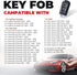 Upgraded Car Key Fob Keyless Entry Remote for Chevy Tahoe Silverado Suburban Avalanche Equinox SSR/GMC Sierra Yukon/Cadillac Escalade/Hummer H2/Po...