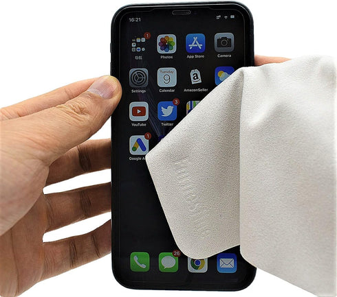 Earnestine Nice Soft Suede Fabric 10 Pack 6" x 7" Premium Eyeglass Cleaning Cloth, Safe No Color Bleeding Thick Glasses Cloth, Microfiber Eyeglass...