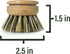 6 pcs Wooden Dish Brush Replacement Heads Made of Renewable Bamboo Wood and Natural Bristle Fiber, Durable, Long Lasting (Palm/Coconut Fiber Brist...