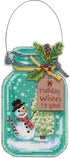 Dimensions 70-08964 Counted Cross Stitch Holiday Mason Jar Ornament Kit, 4pc...