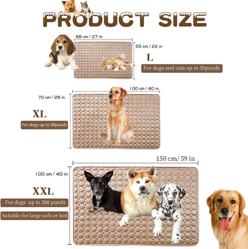 MICROCOSMOS Summer Cooling Mat & Sleeping Pad- Water Absorption Top, Materials Safe, Easy Carry, EZ Clean. Keep Cooling for Pets, Kids and Adults....
