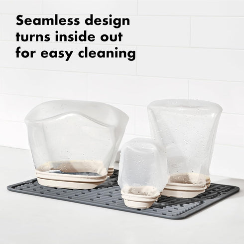 OXO Good Grips Silicone Reusable Bag – Stand-Up Snack (12 oz) – Oat...