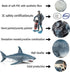 Ocean Sea Marine Animal Figure Toys Playsets 2 PCS Diver Blue Shark Model Toy Desktop Decoration Collection Party Favors Toys for Boys Girls Kids...