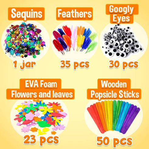 Goodyking Arts and Crafts Supplies for Kids - All in One Kids Crafts Toddler Activities Kids School Supplies Age 4 5 6 7 8 Years Old Craft Art Sup...