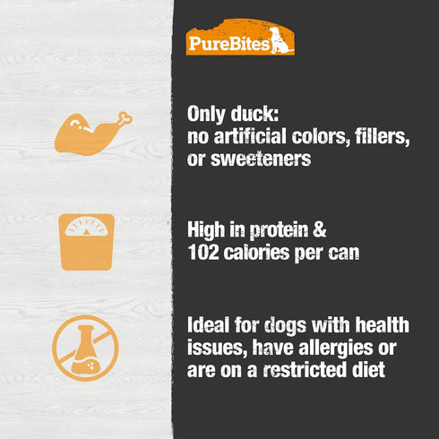 PureBites Duck Pates for Dogs, only 1 Ingredient, case of 12...