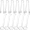 Domensi 12 Pieces Small Ladles Set, Including 6 Pcs Clear Plastic Tongs for Serving 6 Pcs 1 oz Small Gravy Ladle Plastic Salad Tongs Acrylic Long ...