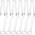 Domensi 12 Pieces Small Ladles Set, Including 6 Pcs Clear Plastic Tongs for Serving 6 Pcs 1 oz Small Gravy Ladle Plastic Salad Tongs Acrylic Long ...