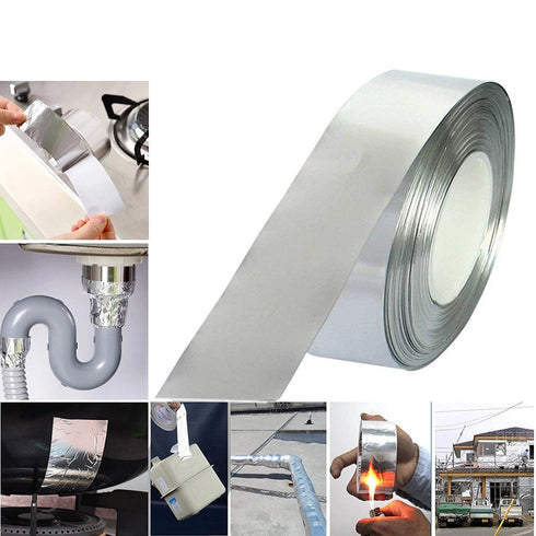 Aluminum foil Duct Tape, 2 inch Professional Grade Roll Silver Adhesive Sealing Tape for HVAC, Refrigerator, Freezer, Insulation, Patching Hot & C...