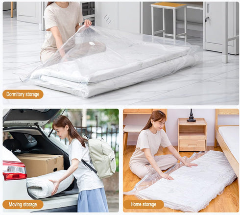 Mattress Vacuum Storage Bag Zippered Mattress Bag Vacuum Sealer Bag for Memory Foam Mattress Moving Shipping Storage...