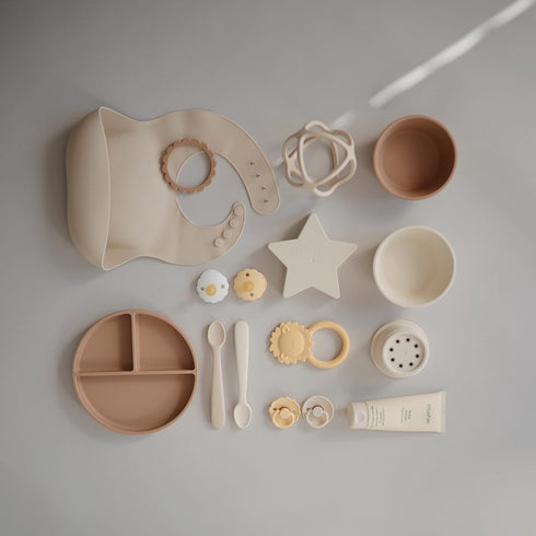 mushie Silicone Suction Bowl | BPA-Free Non-Slip Design (Natural)...