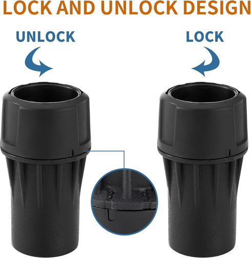 2Pcs DWV9000 Universal Quick Connector for DeWalt Dust Extractors, 1-1/4 Inch Vacuum Hose Dust Collection Adapter, Vacuum Attachments Fits Sanders...