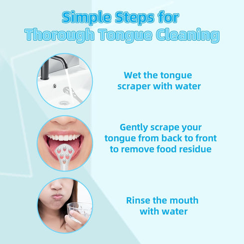 2-Piece Tongue Scraper for Adults, Metal Tongue Scrapers for Oral Care, Professional Tongue Cleaner for Tongue Care, Reduce Bad Breath and Fresh B...