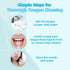 2-Piece Tongue Scraper for Adults, Metal Tongue Scrapers for Oral Care, Professional Tongue Cleaner for Tongue Care, Reduce Bad Breath and Fresh B...