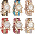 CdyBox Women Wholesale 6 pack Love Printed Bracelet Watches Set Lot Diamond Wrap Around Cuff Quartz Wrist Watch for Ladies Girls...