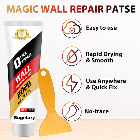 Drywall Patch Repair Kit with Scraper, Wall Spackle Repair Paste, Wall Mending Agent Quick and Easy Solution to Fill The Holes for Home Wall, Plas...