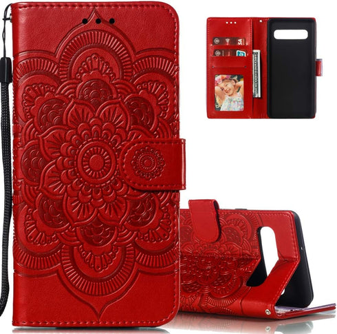 LEECOCO for Samsung S10e Case Mandala Embossing Luxury PU Leather Flip Notebook Wallet Bookstyle Magnetic Stand Card Slot Folio Bumper Protection ...