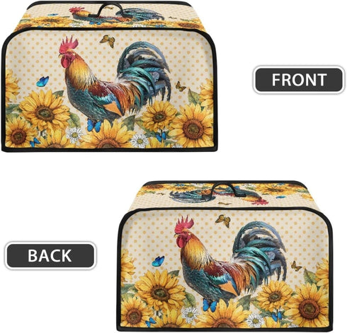 Chicken Sunflower Crock Pot Dust Covers Oval Fits 6-8 qt Oval Slow Cooker Cover Dustproof Kitchen Appliance Accessories...