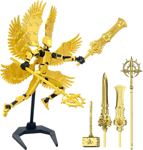 (Assembly Completed) 3D Printed Figure 5.54-inch Titan 13 Action Figure with 9 Types of Weapons and 5 Types of Hands, Dummy 13 Action Figure?Lucky...