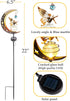 Solar Powered Garden Decor Lights Moon Fairy Crackle Glass Globe with Gold Angel Decor Waterproof Stake Lights for Pathway, Yard, Lawn, Patio Outd...