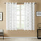 Top Finel Short Sheer Curtains 45 Inch Length for Bathroom,Privacy White and Gray Embroidered Diamond Grommet Window Treatments Curtains for Livin...