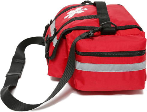 First Aid Bag Empty Trauma Medical Bag for Emergency First Responder Bag Organizer EMS EMT Shoulder Carry Bag 13 x9 x7 Red Middle...