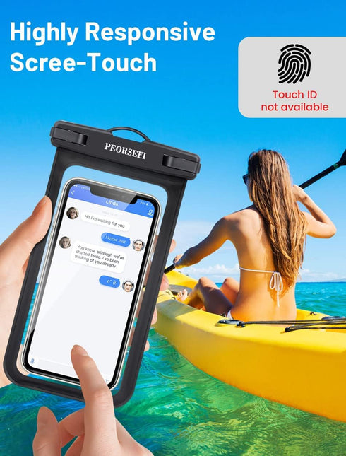 Universal Waterproof Phone Pouch - Waterproof Case for iPhone 14 13 12 11 Pro Max XS Plus Samsung Galaxy Cellphone Up to 7.0"? IPX8 Waterproof Cel...