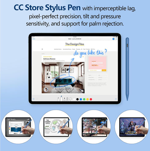 CC Store for iPad Pencil,Pen for iPad Stylus Compatible with iPad 2018~2022,for iPad 10/9/8/7/6th Gen,Air 5/4/3th Gen,Pro(11/12.9),Mini 6/5th Gen,...