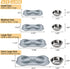 Hubulk Pet Dog Bowls 2 Stainless Steel with No Spill Non-Skid Silicone Mat + Pet Food Scoop Water and Food Feeder Bowls for Feeding Small Medium L...