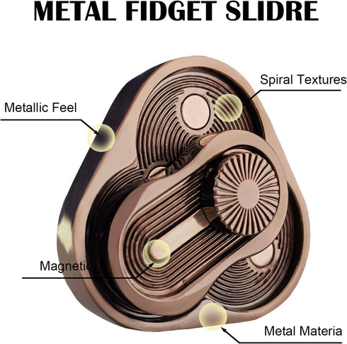 Metal Fidget Slider,Triangle Rotation Metal Fidget Toys, Clover Shape EDC Adult Toys ,Fidget Toys Adults for Stress and Anxiety Relief?ADHD Fidget...