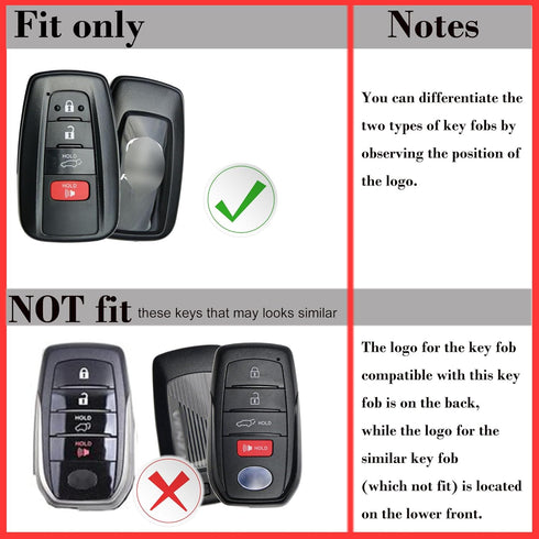 Silicone Remote Key Fob Cover for Toyota Camry 2018-2024 XLE XSE LE SE Corolla Avalon C-HR Highlander Prius RAV4 4Runner Prado...