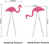 GiftExpress Pink Flamingos Yard Decorations - 6 Pack Small 14" Tall Plastic Flamingo Statue w/Metal Stakes - Flamingo lawn Ornaments & Garden Deco...