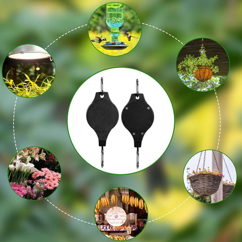 Hummingbird Feeders Hanger Retractable,2 Pcs Wild Bird Feeder Accessories,Humming Bird Feeders for Outdoors Hanging Hanger...