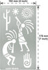 Aleks Melnyk No.434 Metal Stencil, Kokopelli Fertility Deity, Petroglyph Designs, Small Stencil, 1 PC, Template for Wood Burning, Engraving, Craft...