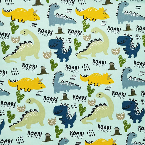 Dinosaur Quilt Fat Quarters Fabric Bundles Cotton Cartoon Dino World Fabric for Baby Boy Kids 18"x 22" (7pcs) SZRUIZFZ...