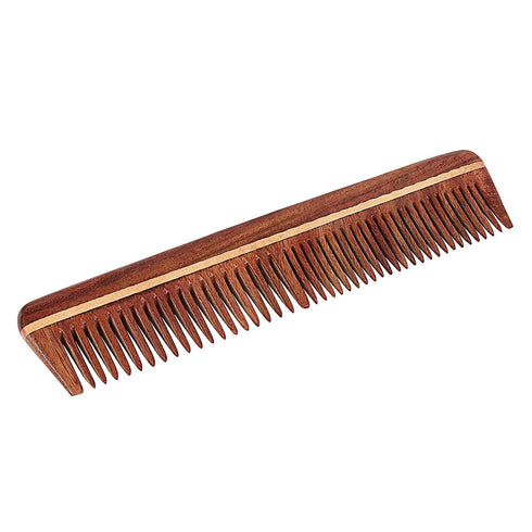SVATV Handcrafted Rosewood Comb For Detangling Hair For Thick, Curly And Wavy Hair, Non-static And Eco-friendly With Wide Tooth For Grooming Hair ...