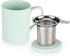 Pinky Up Annette Ceramic Tea Mug and Loose Leaf Tea Infuser, Loose Leaf Tea Accessories, Tea Tumbler Cup, Mint, 12 oz...