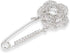 Silver Tone Sparking Micro Pave Layered Petal CZ Rose Flower Cardigan Sweater Safety Pin Brooch...