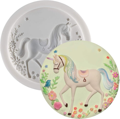 FUNSHOWCASE Unicorn Llama Fondant Silicone Molds Set Llamacorn Cake Decorating, Cupcake Topper, Chocolate, Epoxy Resin, Polymer Clay Art Craft Pro...