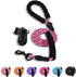 IVY&LANE Heavy Duty Dog Leash with Poop Bag Holder,Strong Rope Dog Leash with Padded Two Handle,5FT Reflective Threads Dogs Leash for Small Medium...