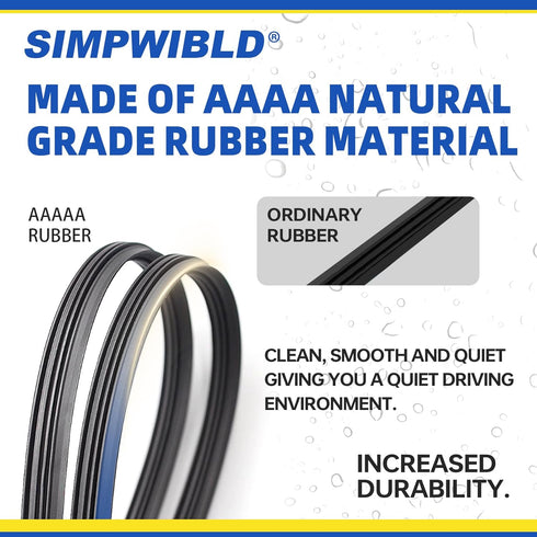 2 Factory Wiper Blades Replacement For 2011-2019 Volkswagen Jetta/2014-2017 Volkswagen Vento Original Equipment Windshield Wiper Blades Set 24"+19...