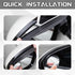 2-in-1 Car Blind Spot Mirror Side Mirror Rain Guards 2 Pack, Carbon Fiber Rear View Mirror Rain Visor Eyebrow 360° Adjustable Blindspot Mirror for...