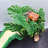 Hermit Crab Climbing Toy, Reptile Plants for Aquarium, Hanging Plastic Simulated Turtle Leaf Plant with Suction Cup, Reptile Tank Habitat Decor Ac...