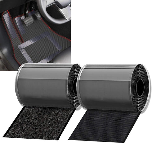 KAEGREEL Hook and Loop Tape with Adhesive for Cars RV, High Temperature Resistant Adhesive Tape for Car Mats, Visor, Truck Liner, Ideal for Smooth...