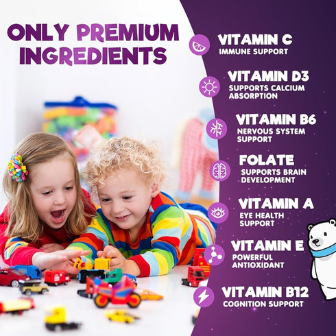 Vitamins for Kids Multivitamin Gummy - Daily Kids Vitamins, Fruit Flavored Gummies w/Vitamins C, D3 & Zinc for Immune Support, Nature's Children &...