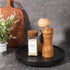 9" Wood Lazy Susan Organizer Kitchen Turntable for Cabinet Farmhouse Bathroom Decor Round Decorative Tray for Vanity, Counter, Sink, Coffee Table,...