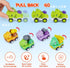 Baby Toy Cars for 1 Year Old Boy, Mini Pull Back Trucks with Playmat for Toddler Age 12-18 Months, 12PCS Infant Friction Powered Push Vehilces, Ca...