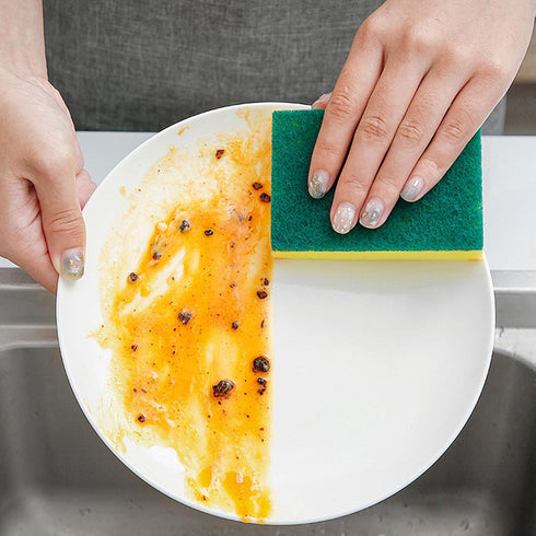 Dishwashing Sponges Bulk, Kitchen Cleaning Scouring Pad Non Scratch Dish Sponges, Washing Dishes Wipes Scrubbers Short Term Rental Supplies for Tr...