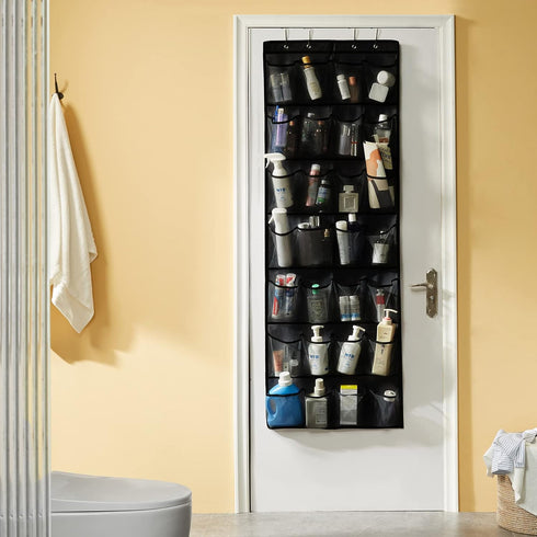 Over Door Shoe Organizer, Door Shoe Rack - 28 Extra Large Mesh Pocket Over The Door Shoe Organizer,Hanging Shoe Organizer, Black...