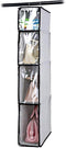 WOWCASE Hanging Handbag Organizer Breathable Cotton Linen Fabric Closet Purse Storage Bag with Clear Dust Proof Cover (Light Grey)...